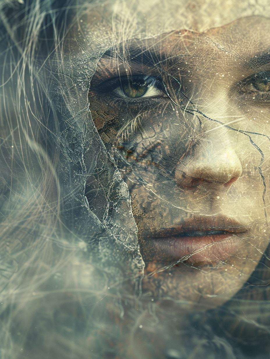 Fractured Soul Glass Portrait