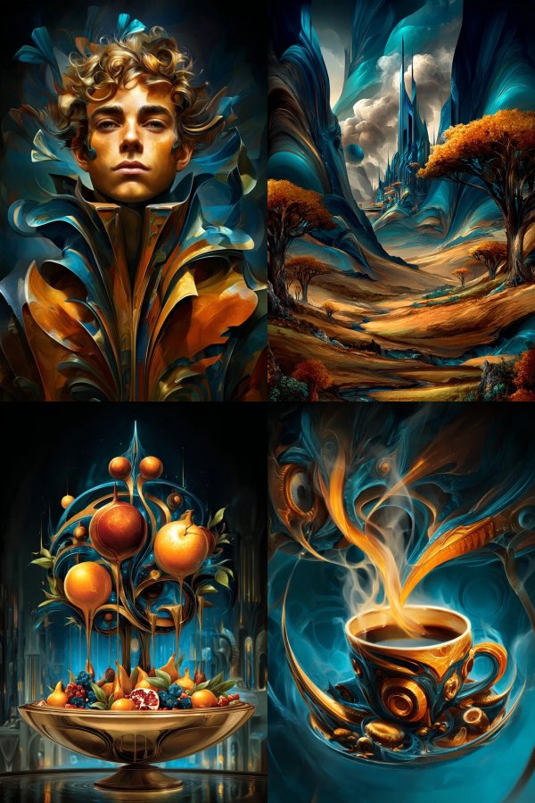 Surreal Visions of Gold and Azure