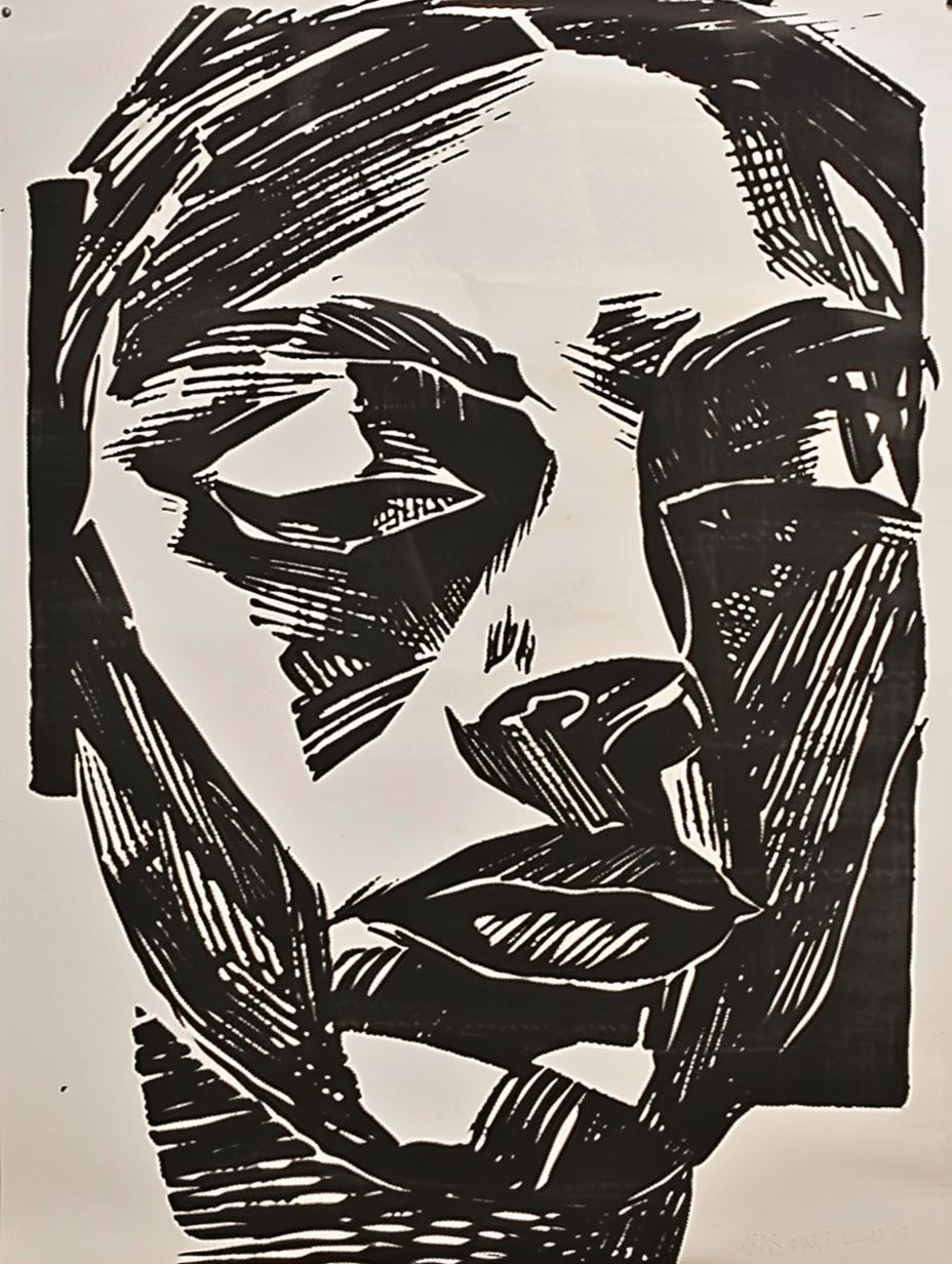 Dramatic Monochromatic Expressionist Portraits - Image 1