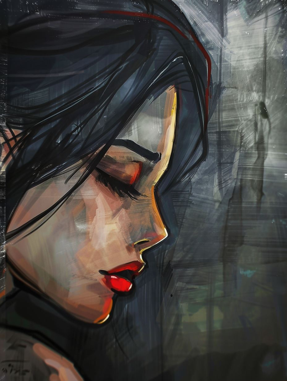 Moody Dark Digital Portraiture - Image 1