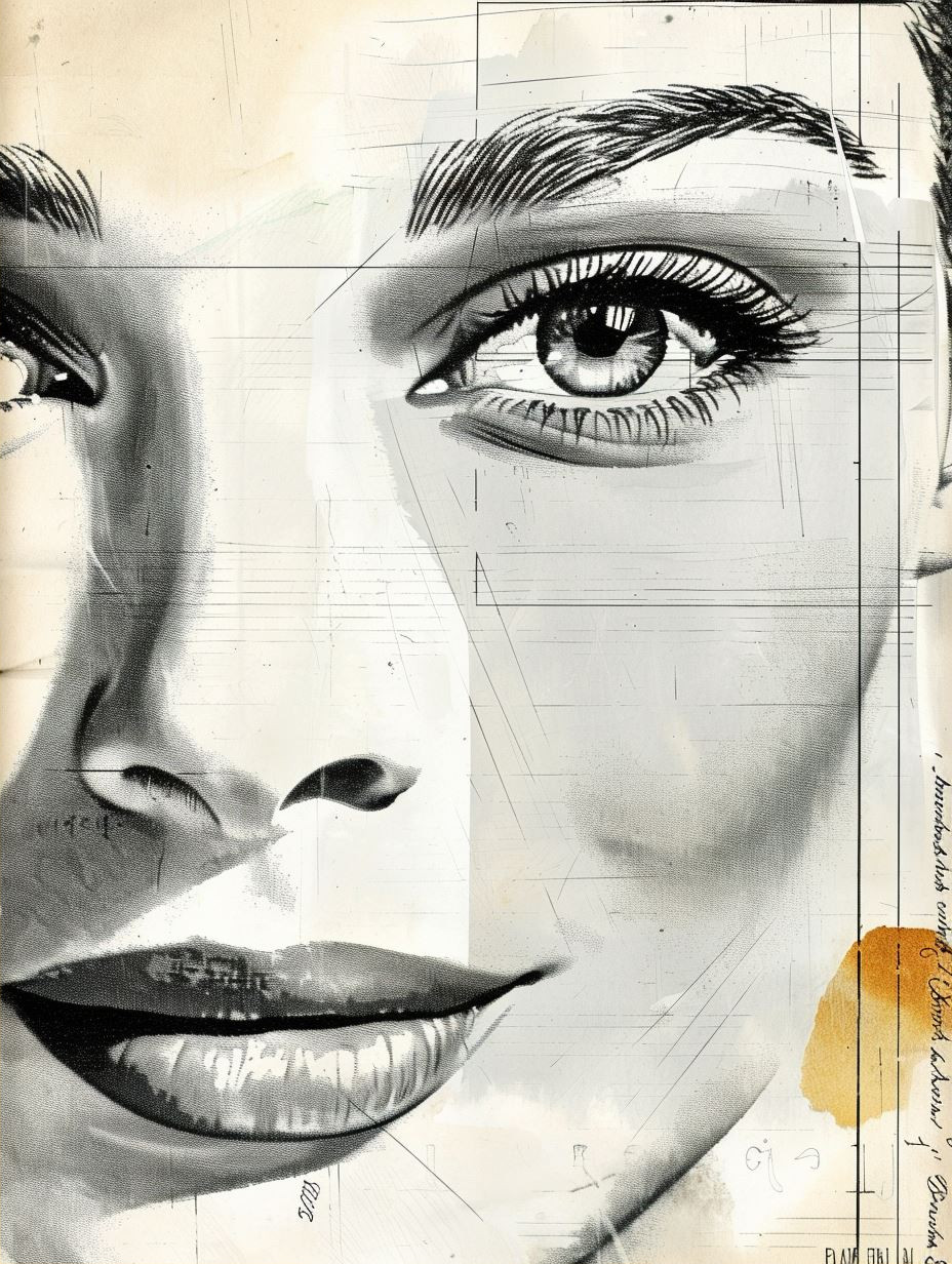 Architectural Blueprint of a Face - Image 2