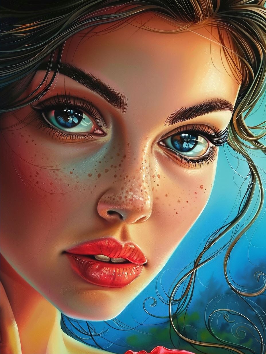 Luminous Gaze of Ethereal Beauty - Image 2