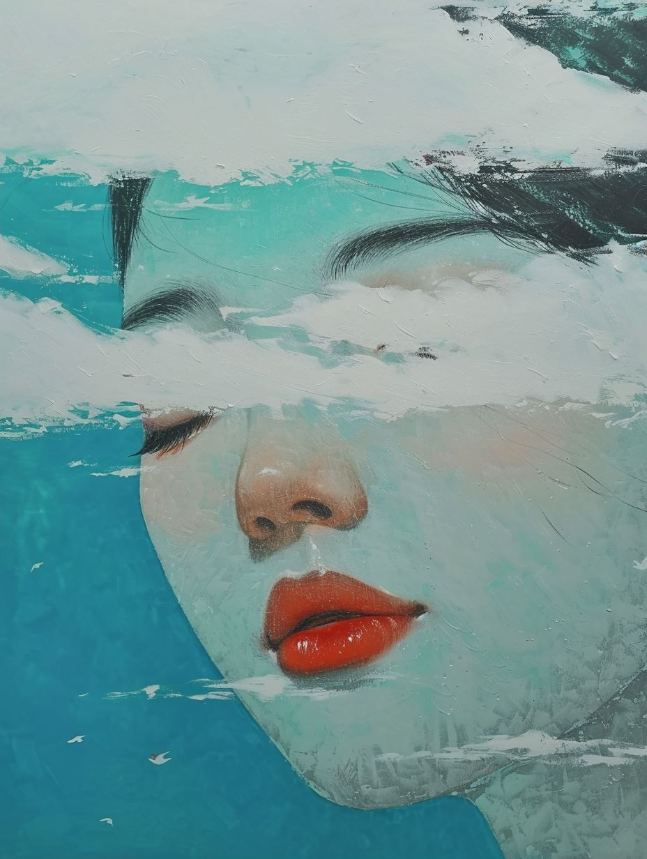 Fragmented Teal Ethereal Portraits - Image 2