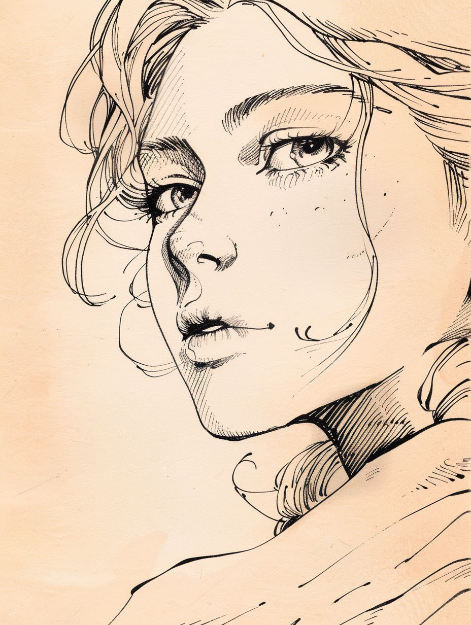 Ethereal Sketches of Feminine Grace - Image 3