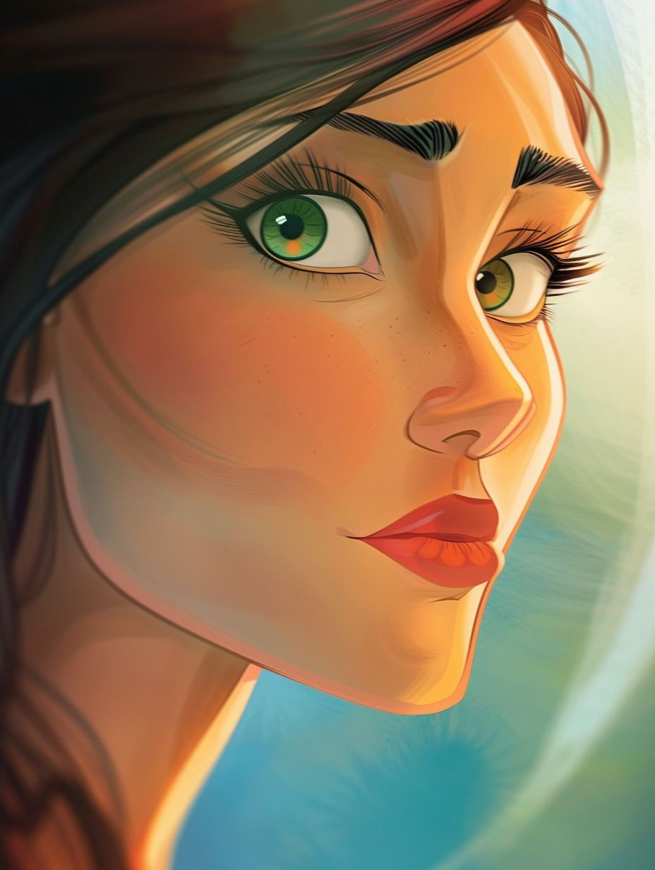 Ethereal Gazes: A Digital Portrait Study - Image 4