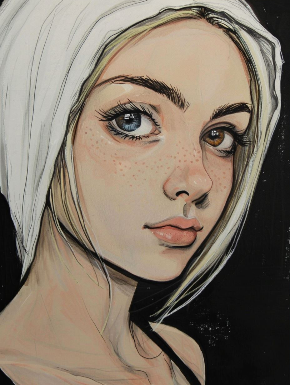 Melancholic Gaze Digital Portraits - Image 3