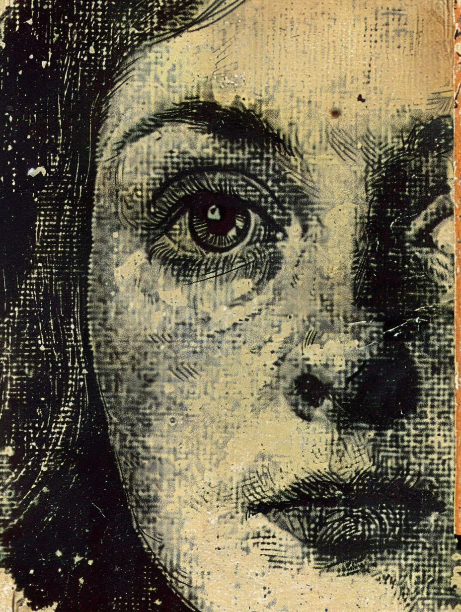 Gritty Monochrome Distressed Portrait - Image 2