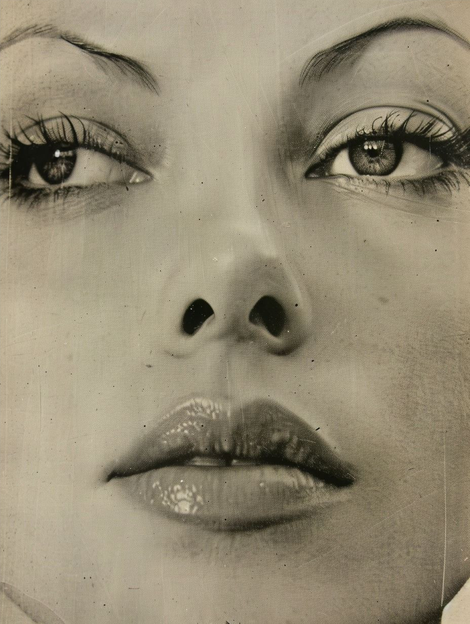 Gaze of Elegance: Charcoal Portrait Study - Image 4