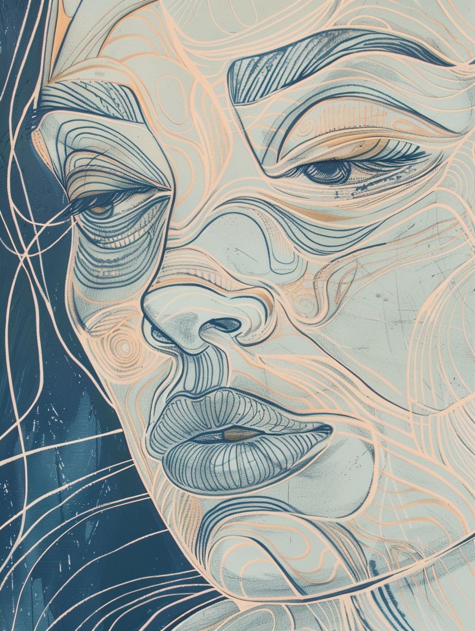 Fluid Linear Portrait Study - Image 2