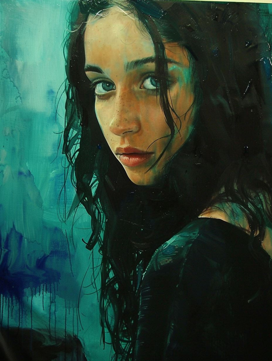 Ethereal Teal Portrait Studies - Image 1