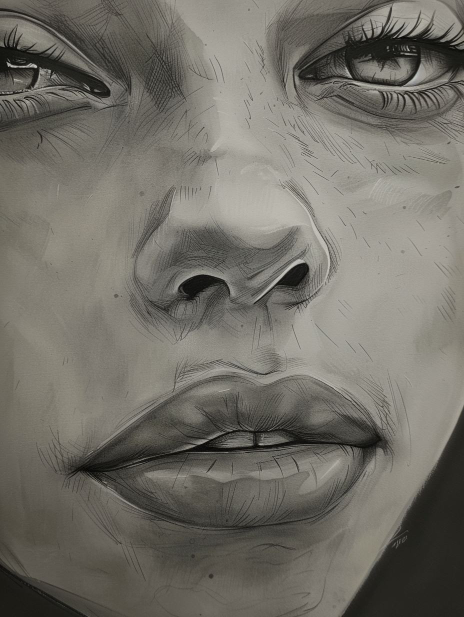 Ethereal Gazes in Charcoal - Image 3
