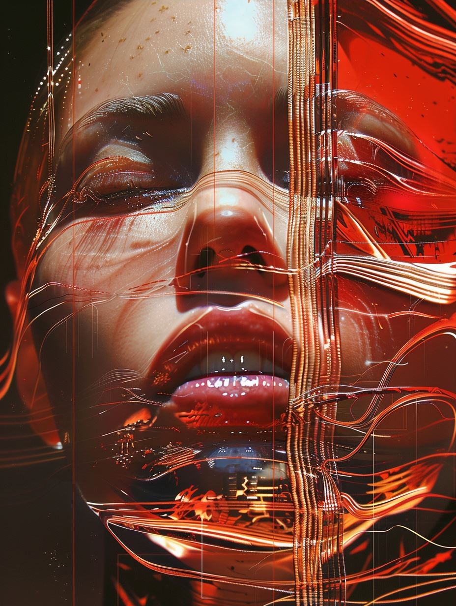 Liquid Chrome Cybernetic Portrait - Image 3