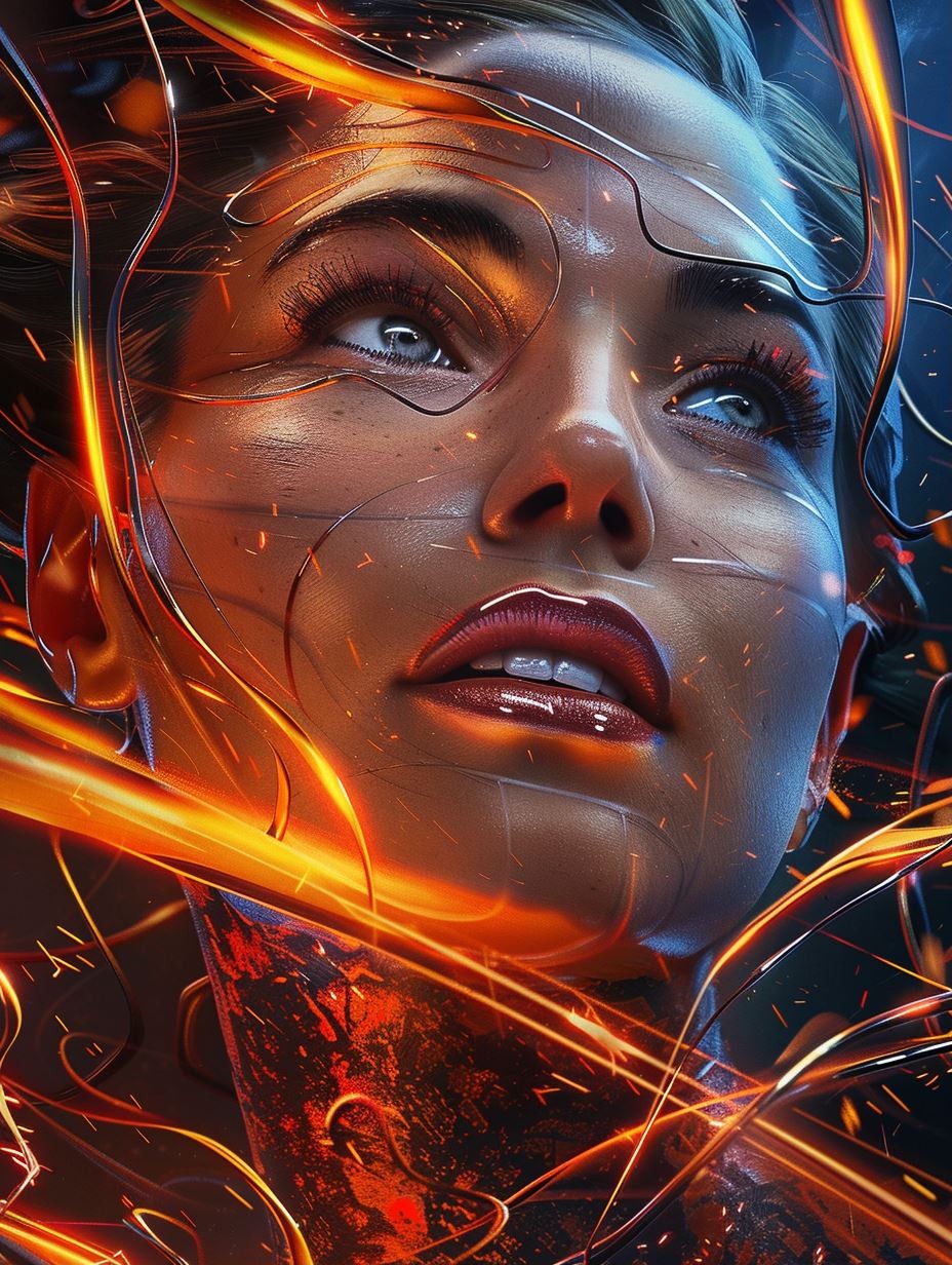 Molten Energy Cybernetic Portrait