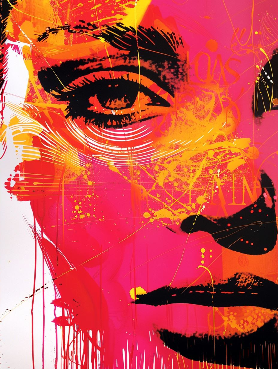 Vibrant Neon Abstract Portraits - Image 2