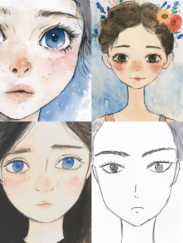 Ethereal Gaze: Anime Portrait Study