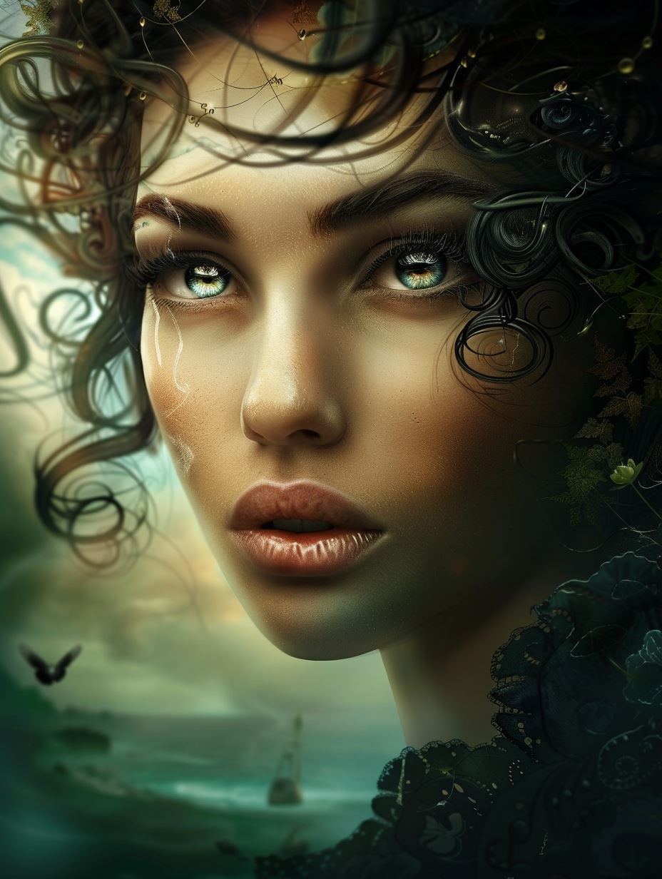 Mystic Floral Gaze - Image 3