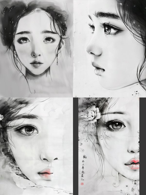 Ethereal Ink Portraits of Grace