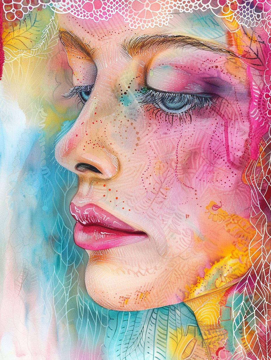 Prismatic Watercolor Dream Portrait - Image 3