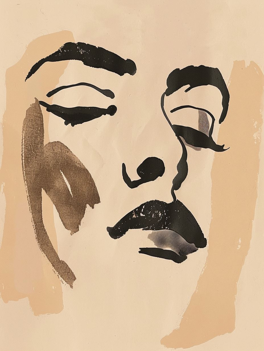 Earth Tones Abstract Portraits - Image 1