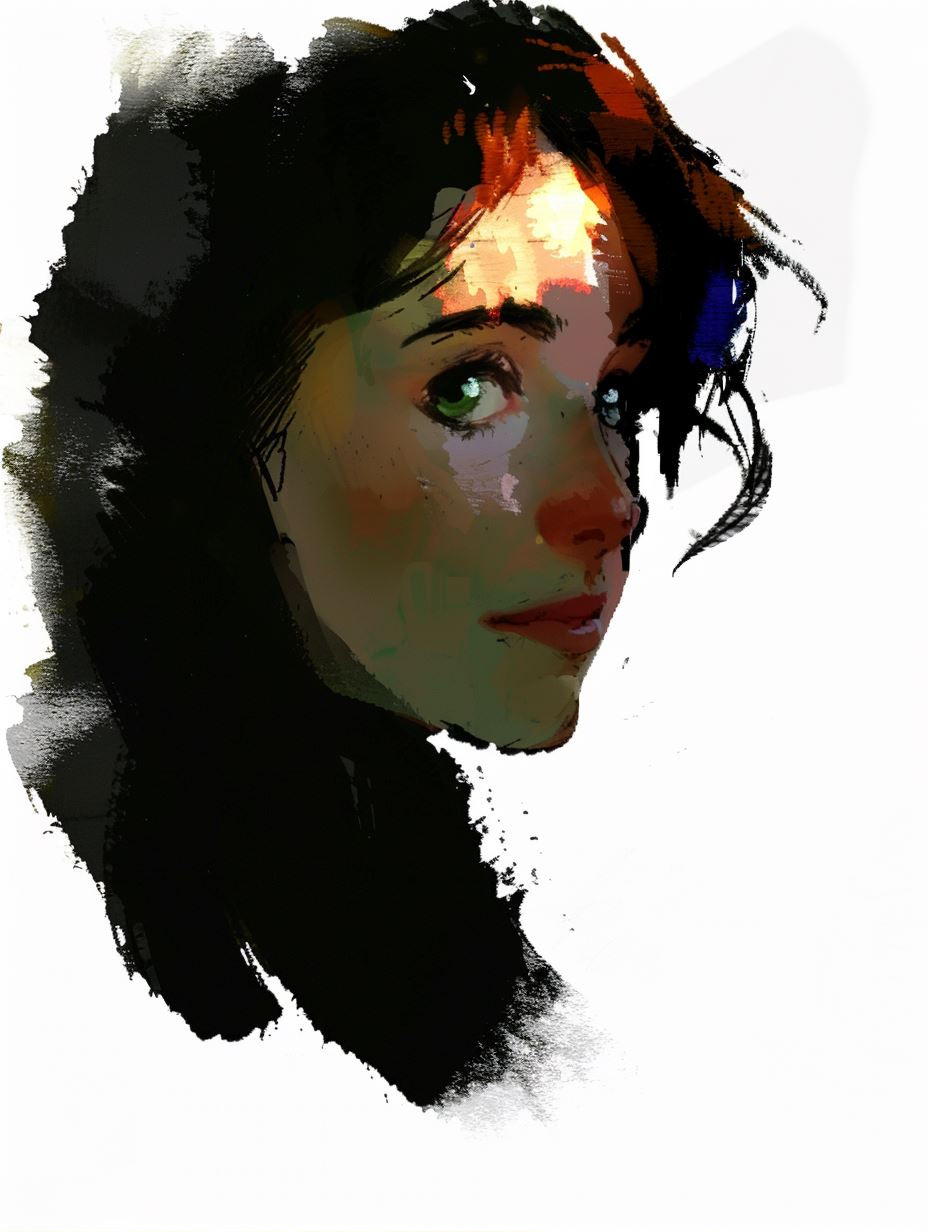 Emotional Portraits in Ink and Color - Image 1