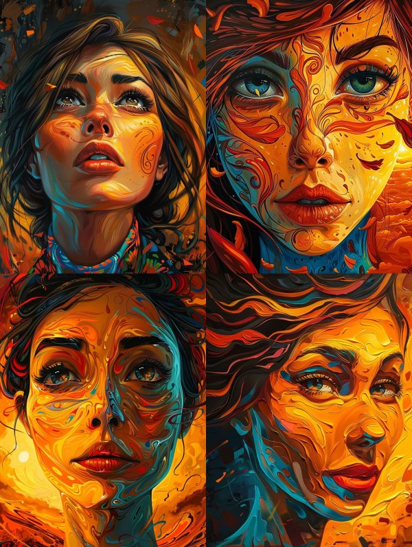 Vibrant Ethereal Portrait of Wonder
