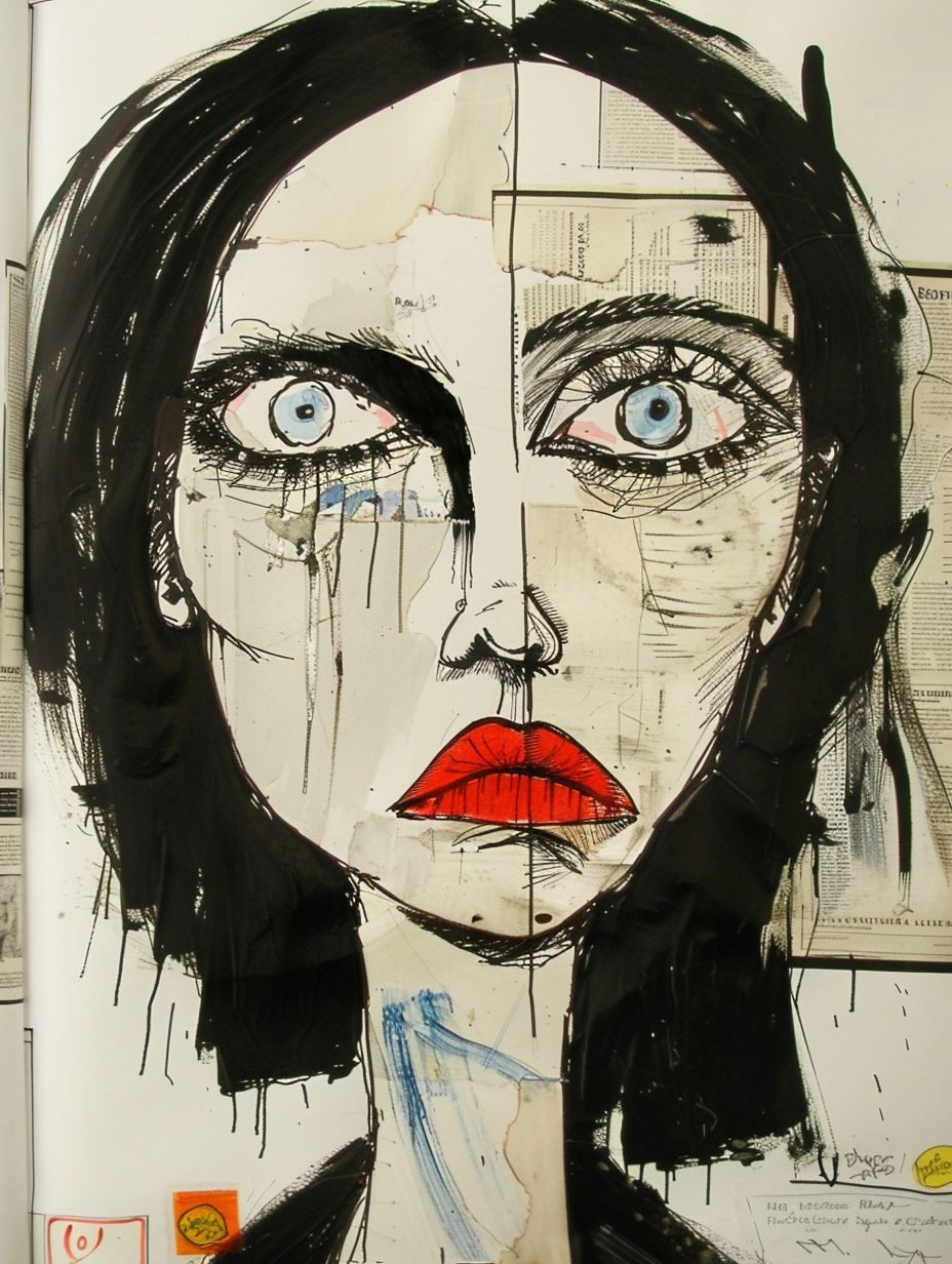 Expressive Mixed Media Portrait Studies - Image 2