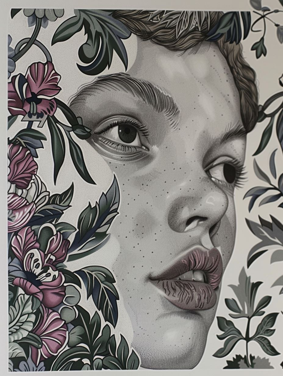 Botanical Surrealism Portrait Study - Image 2