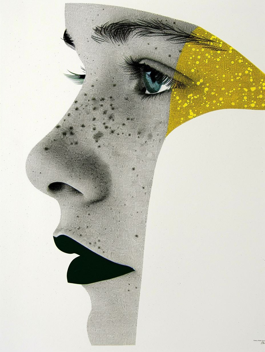 Surrealist Yellow and Green Portraits - Image 4