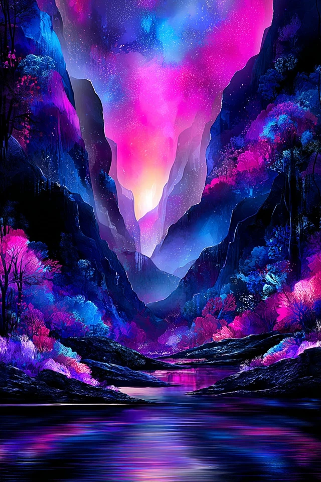 Neon Dreams: A Surrealist Digital Collage - Image 2