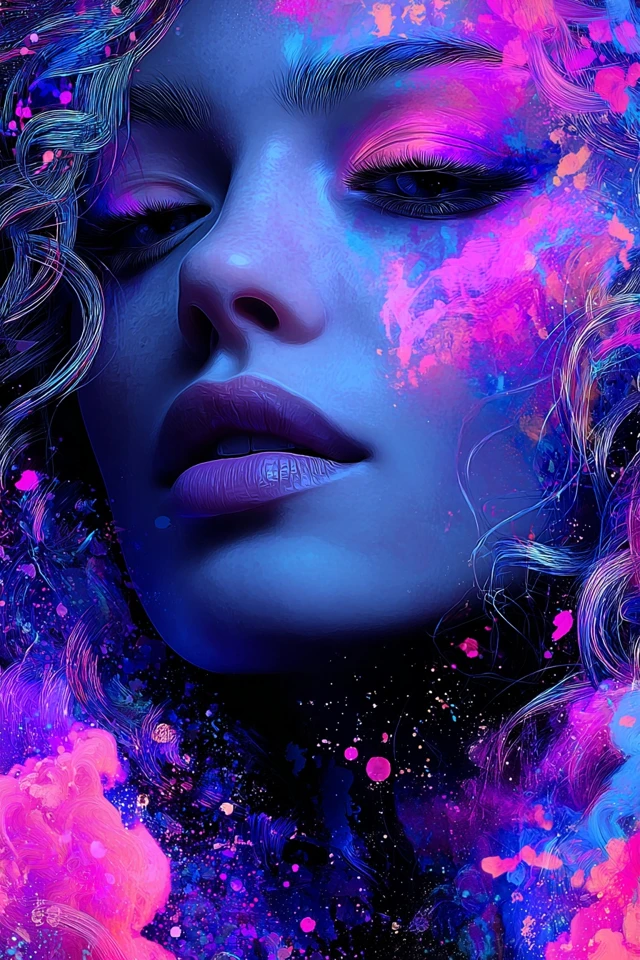 Neon Dreams: A Surrealist Digital Collage - Image 1