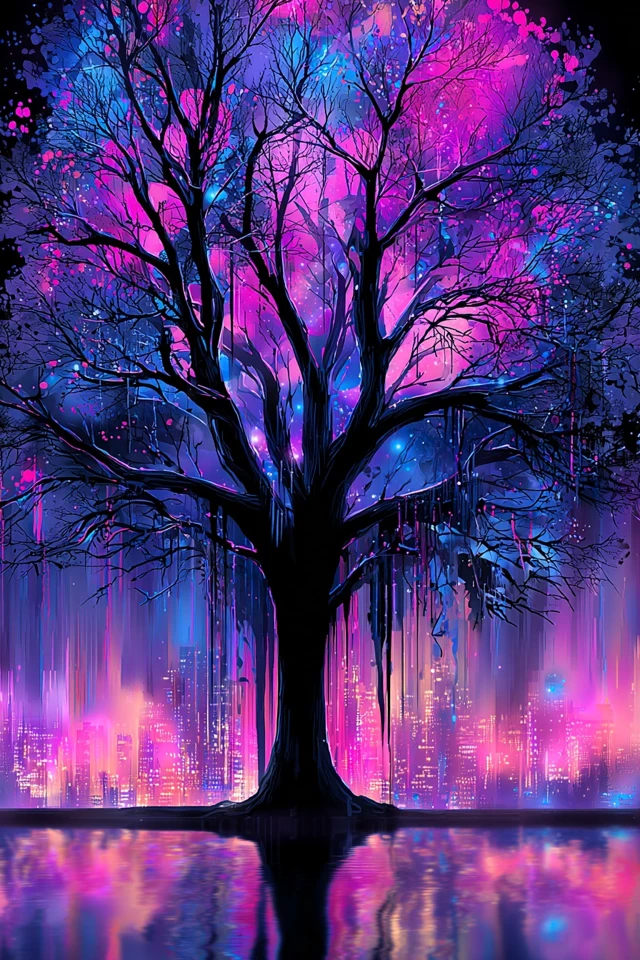 Neon Dreams: A Surrealist Digital Collage - Image 5