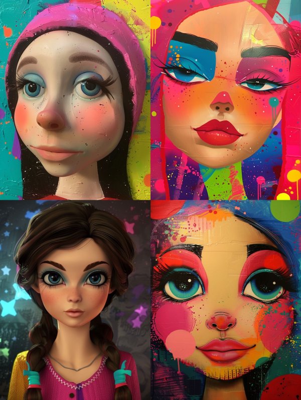 Vibrant Visions of Stylized Feminine Portraits