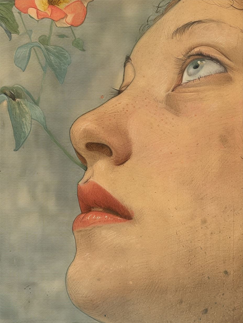 Ethereal Watercolor Gaze Study - Image 3