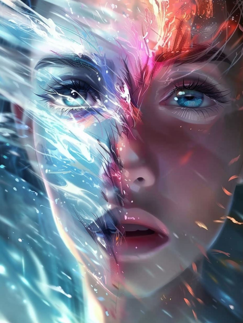 Ethereal Digital Portrait Artistry - Image 1