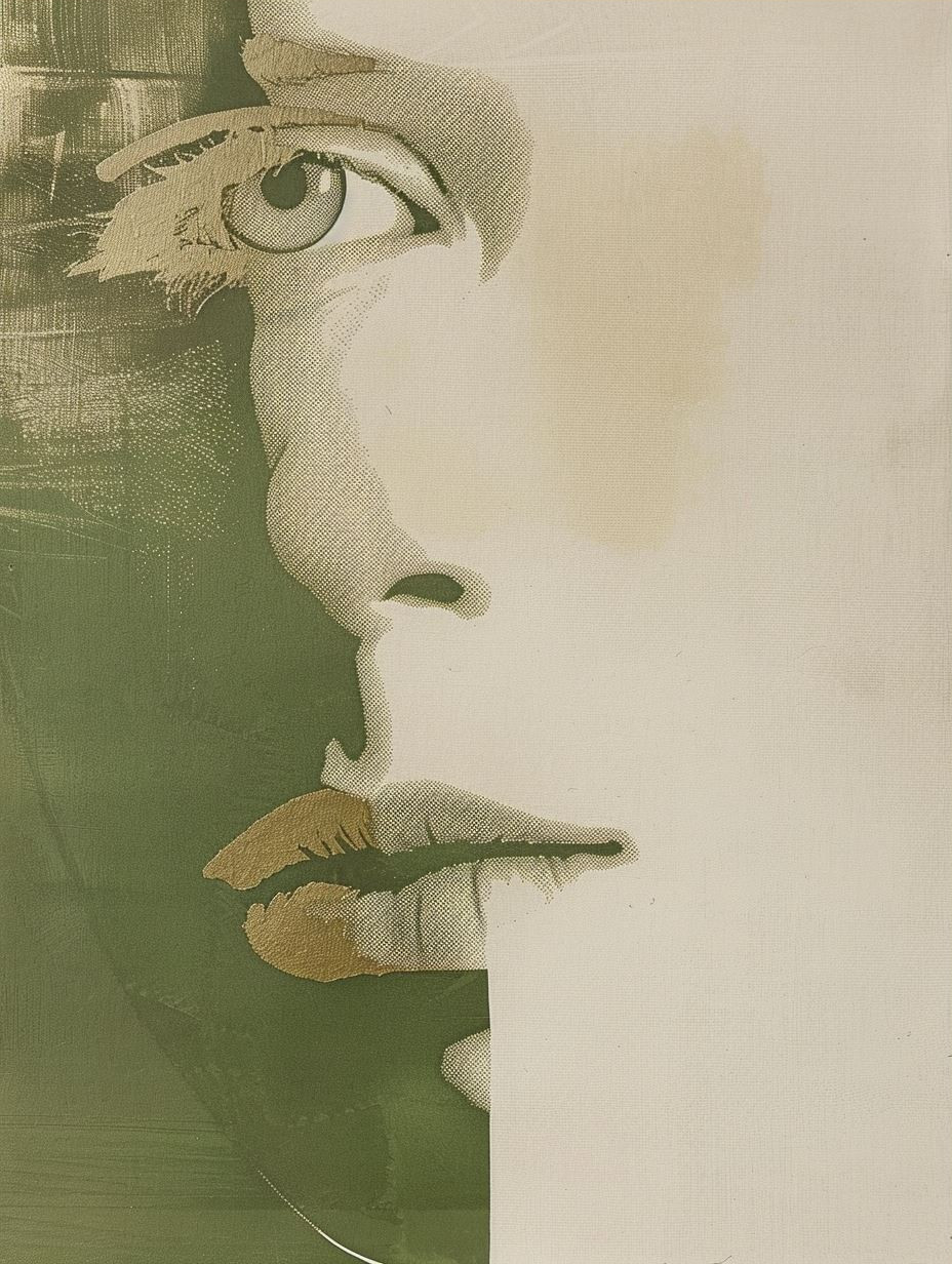 Vintage Gilded Portrait Study - Image 3