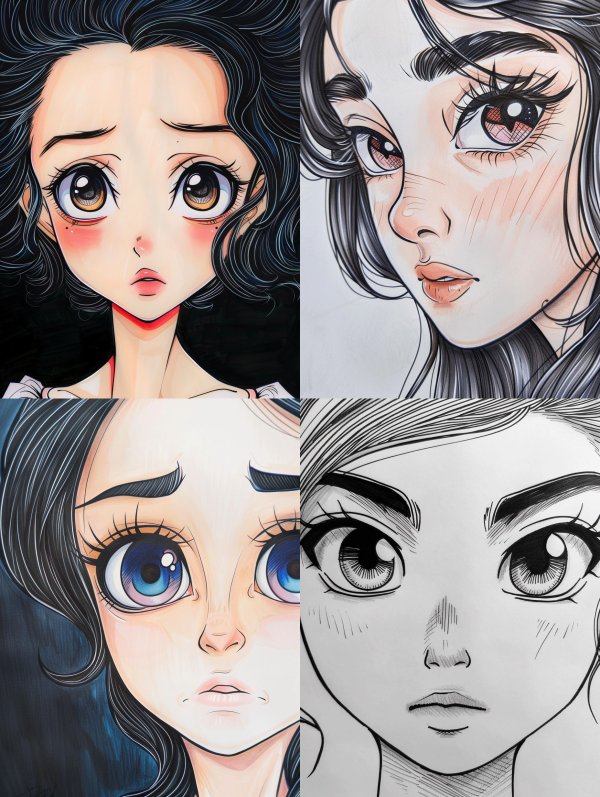 Expressive Anime Portrait Studies