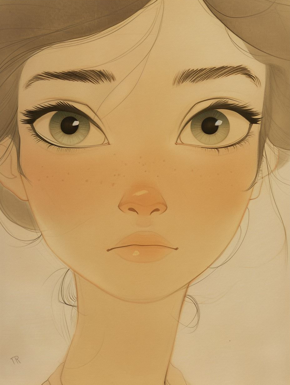 Ethereal Gaze: Digital Portrait Studies - Image 3
