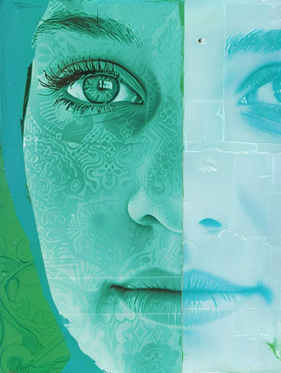 Cyan Distorted Gaze - Image 2
