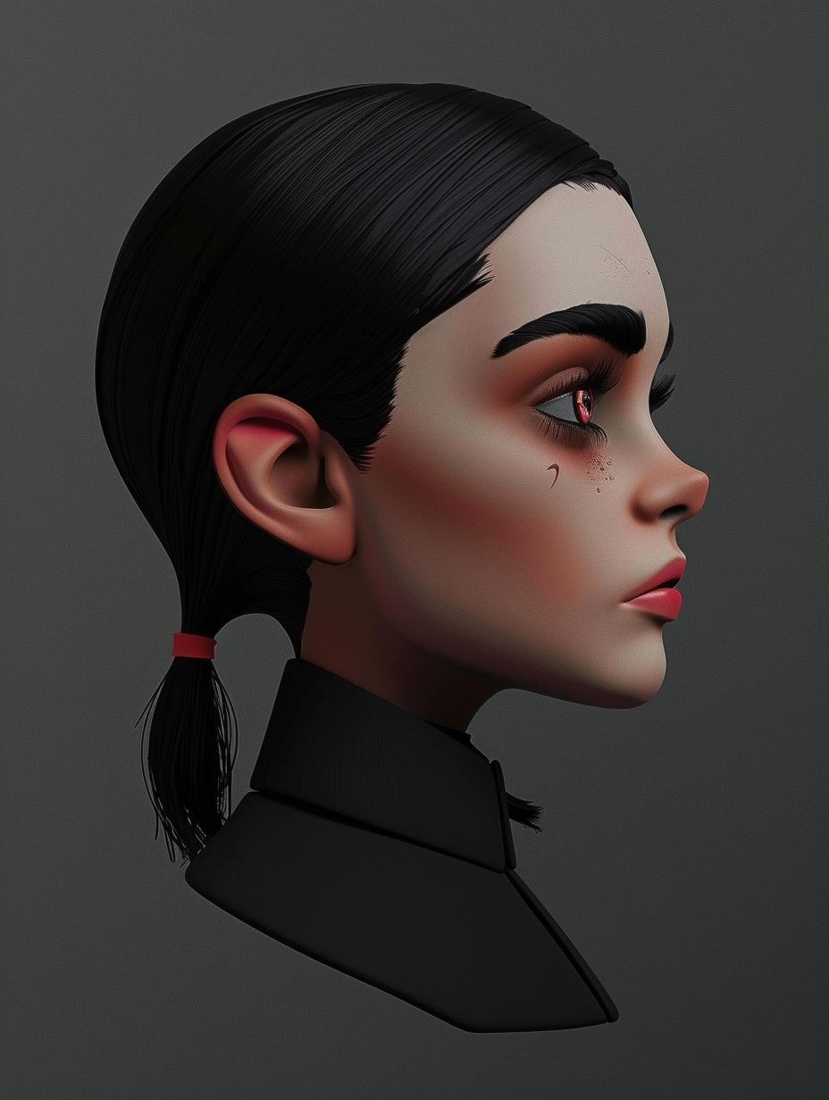 Dark Surrealism: Digital Portraits of Gothic Beauty - Image 4