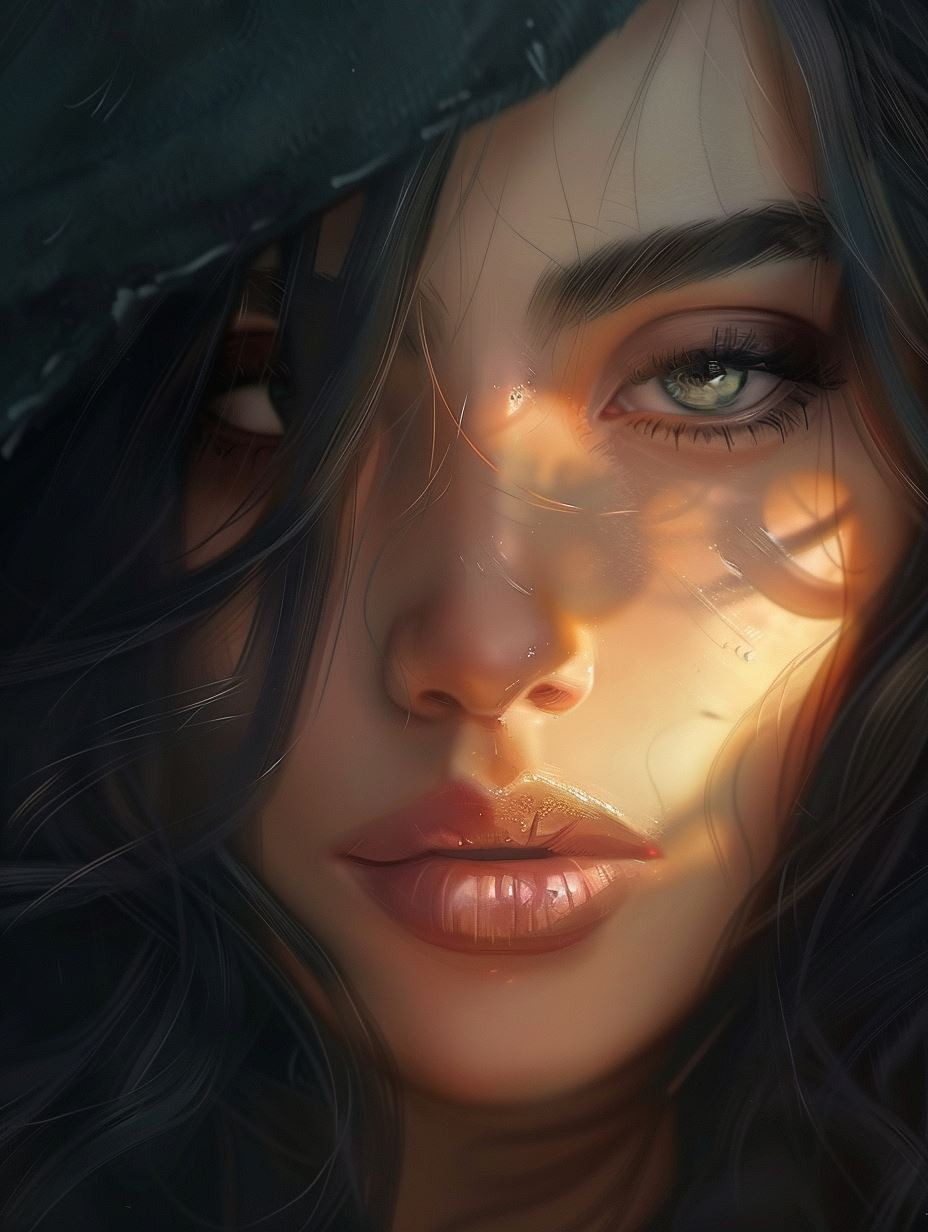 Ethereal Gazes: A Digital Portrait Study - Image 3