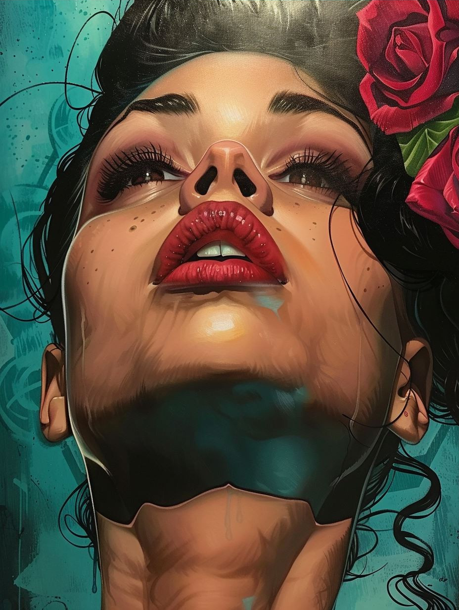 Crimson Lips and Azure Gazes - Image 3
