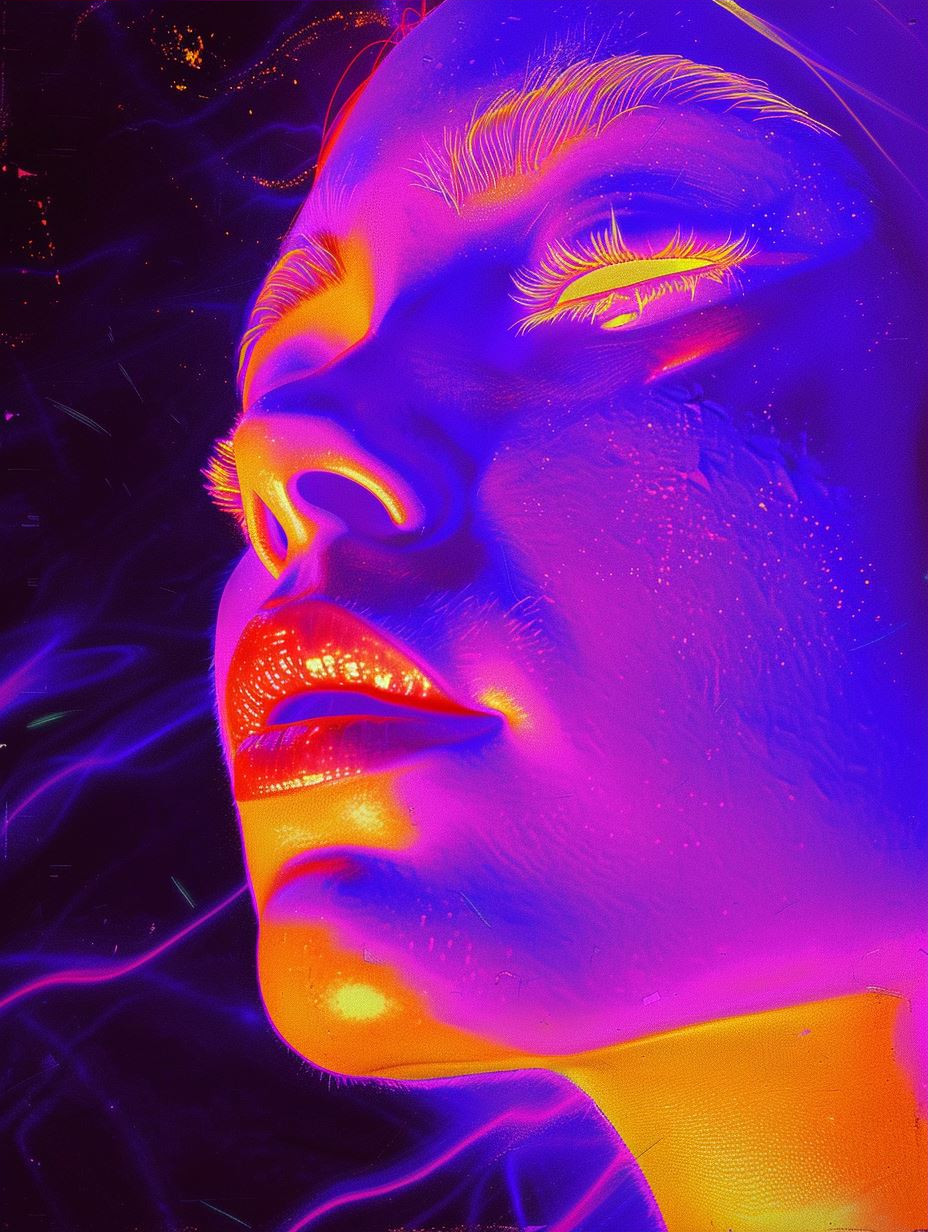Celestial Neon Dream Portrait - Image 3