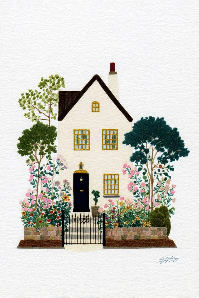 Floral Embroidery Portrait - Image 6