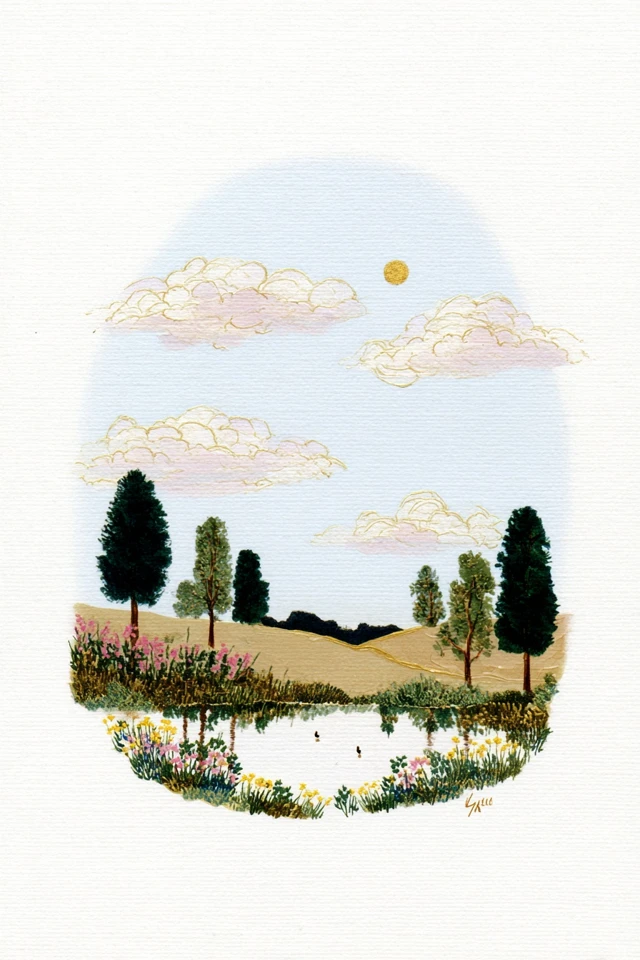 Floral Embroidery Portrait - Image 2