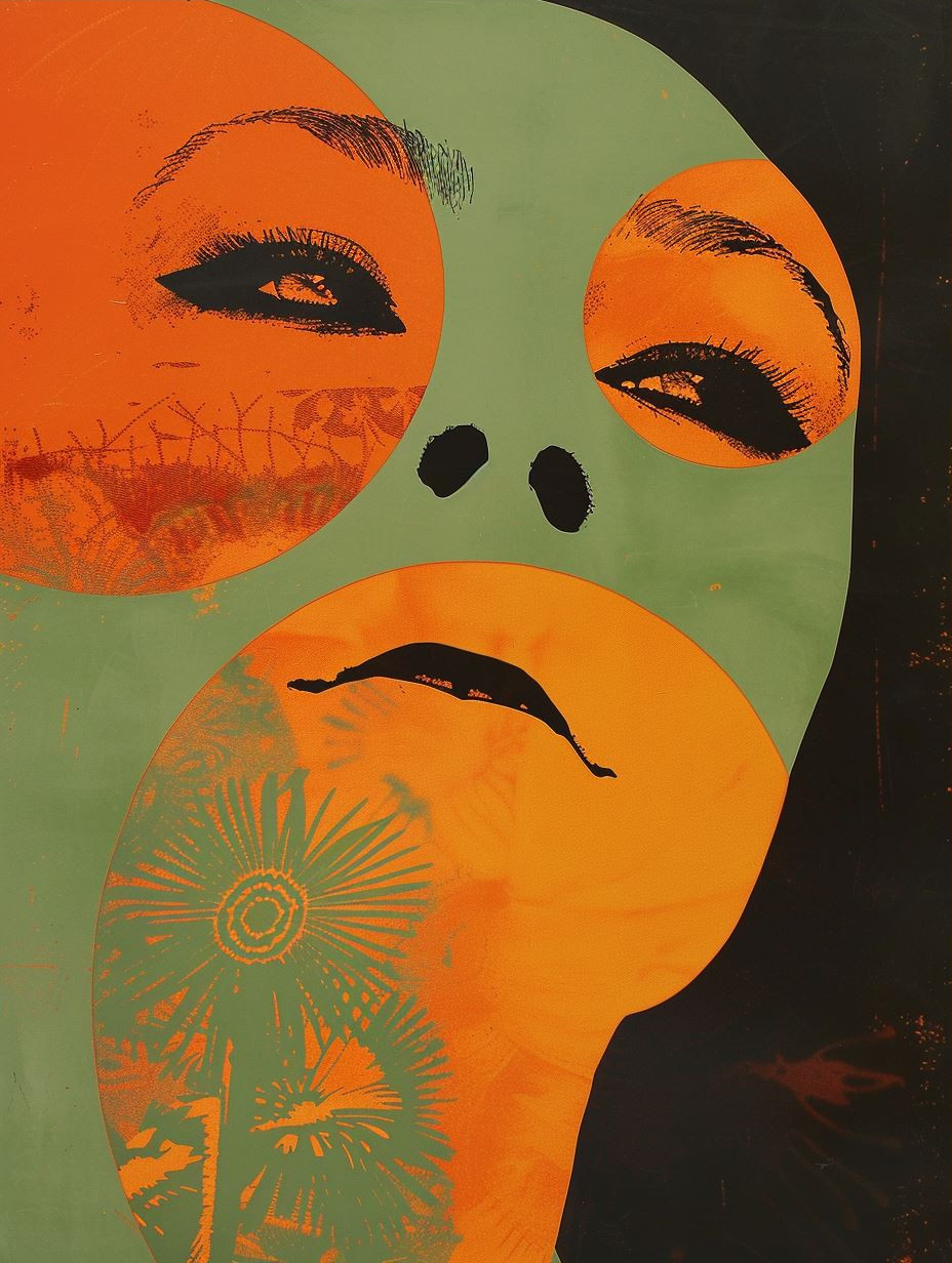 Fragmented Visions in Orange and Teal - Image 3