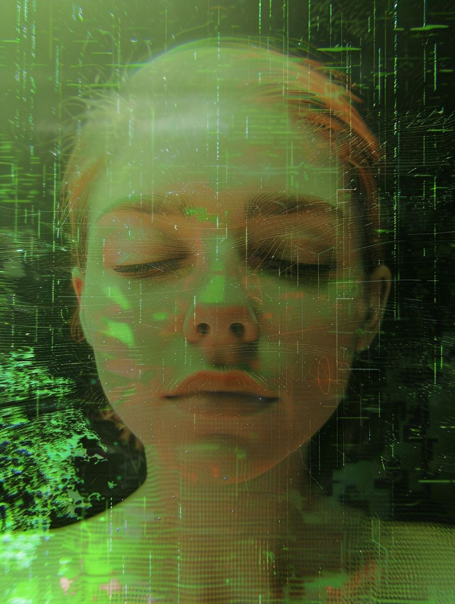 Digital Ghost in Green Glitch - Image 3