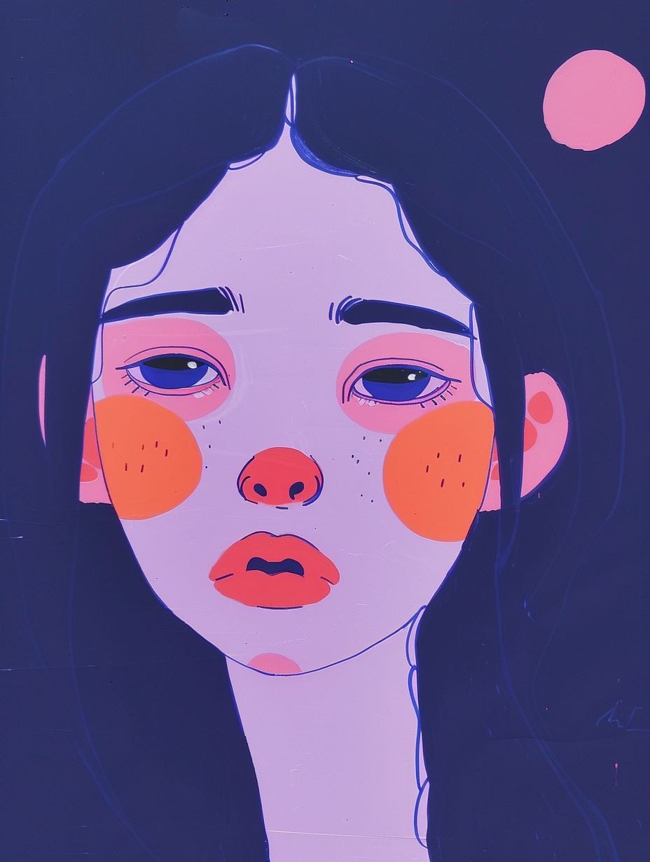 Cosmic Dreamer in Neon Hues - Image 3