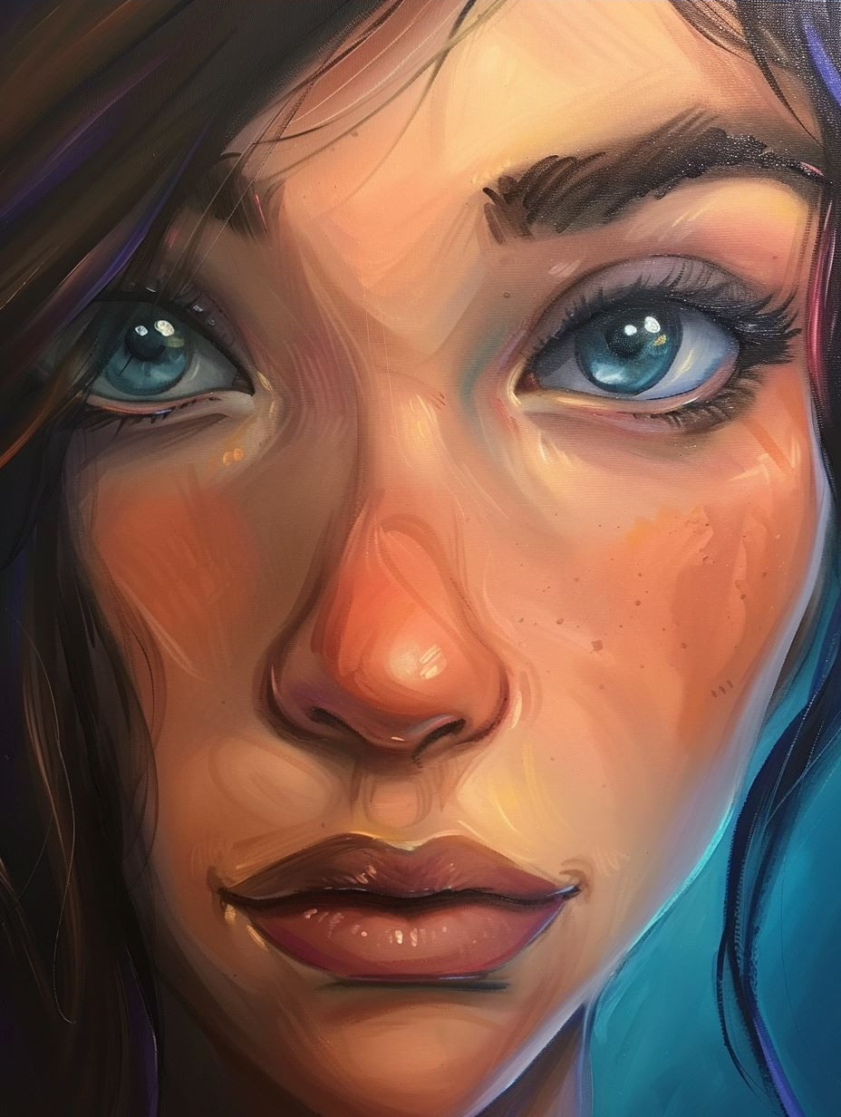 Ethereal Gazes: Digital Portrait Collection - Image 4