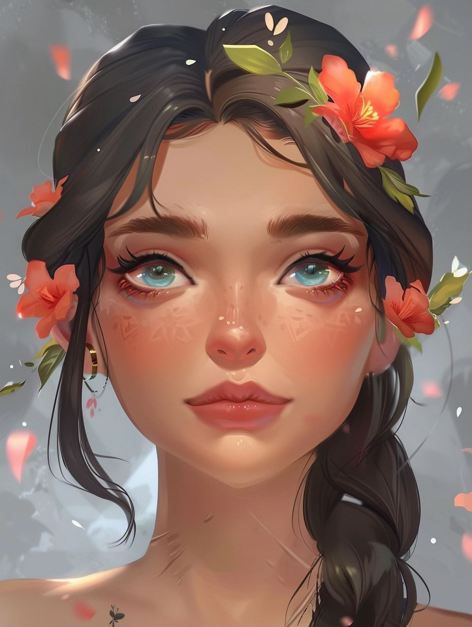 Serene Ethereal Oil Portrait - Image 2