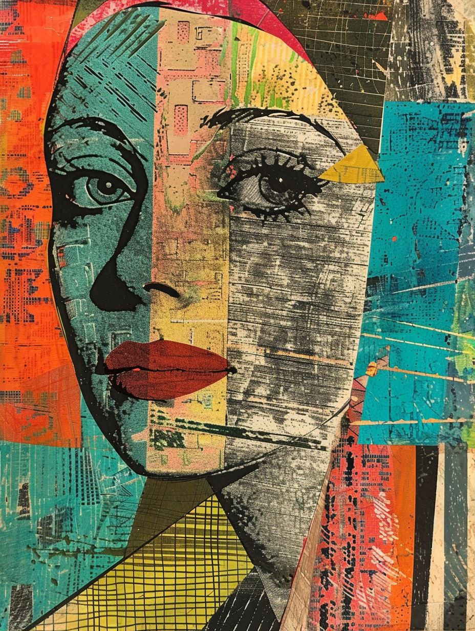 Fragmented Portraits in Abstract Color - Image 1